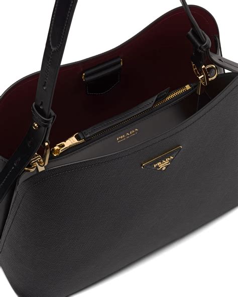 prada matinée handbag|Black/ Cerise Prada Matinée handbag .